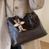 Niche large-capacity commuter tote bag autumn new lazy style simple texture casual shoulder bag