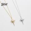 Versatile Style Necklace Mini Eight-Pointed Star for Women Rhinestone Polished