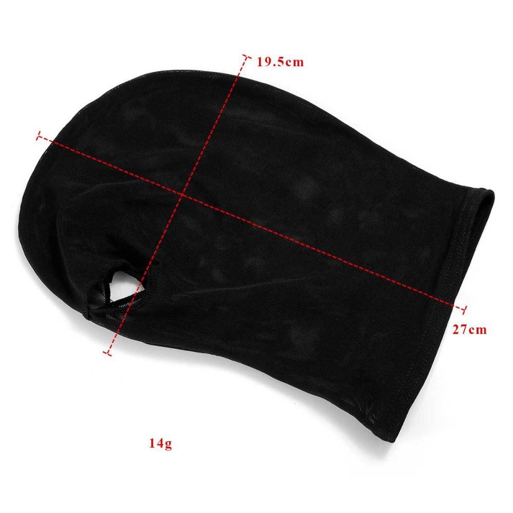 Sexy Black Lace Mask See-through Full Face Hood Fashion Cosplay Headgear  Parties