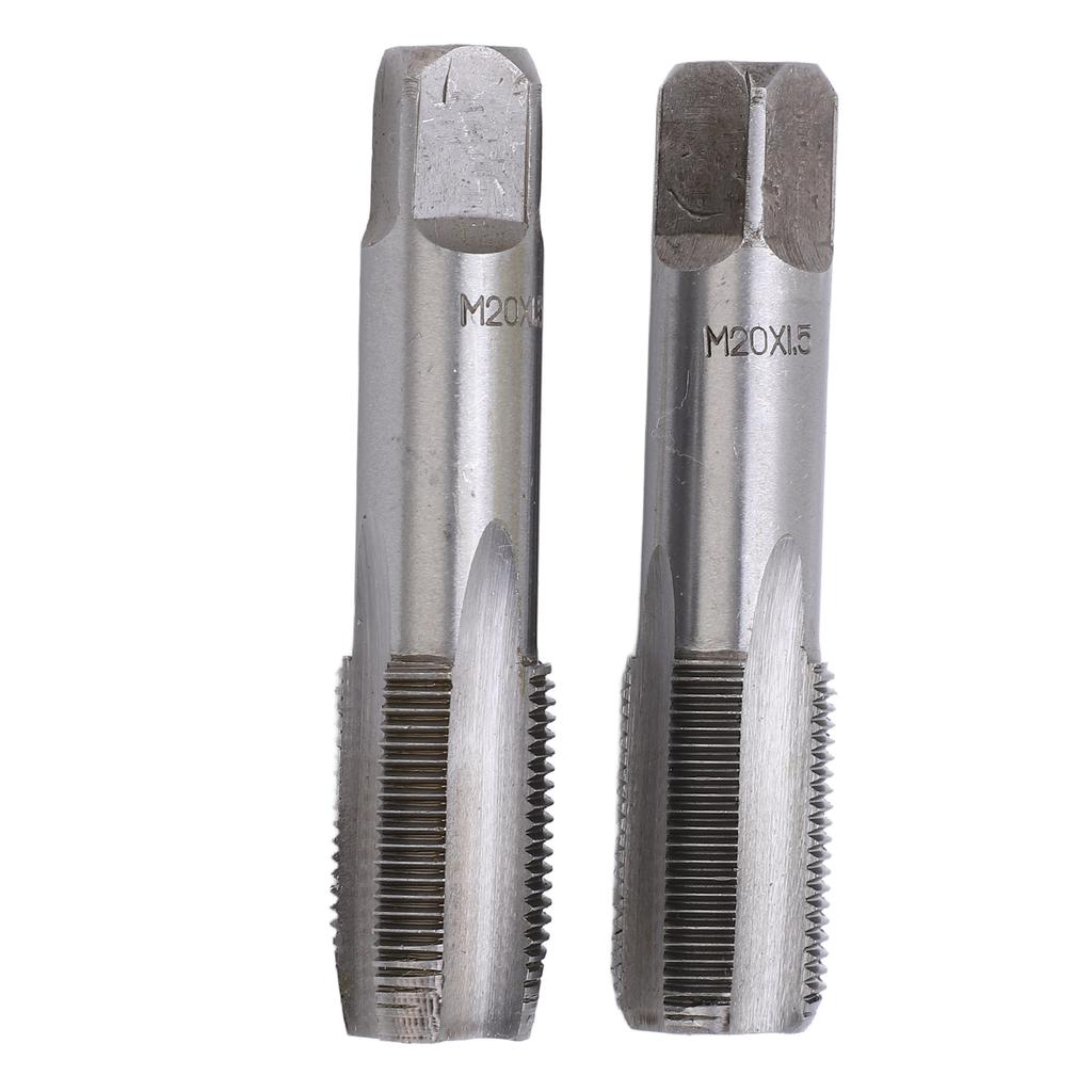 2Pcs Straight Flute Tap High Speed Steel   Hand Flute Tap Standard Screw Tapping Tool