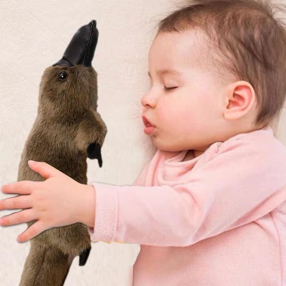 Fluffy Platypus Plush Toys Simulation Animal Stuffed Dolls  Birthday Gift