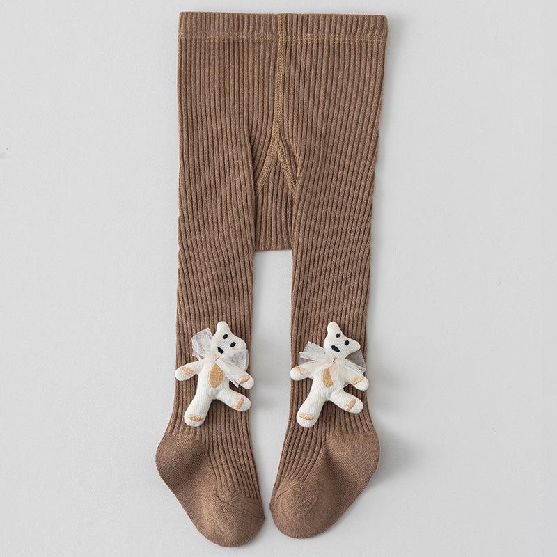 New Spring/Autumn Girls' Tights: Baby Base Layer Pants & One-Piece Combed Cotton Socks