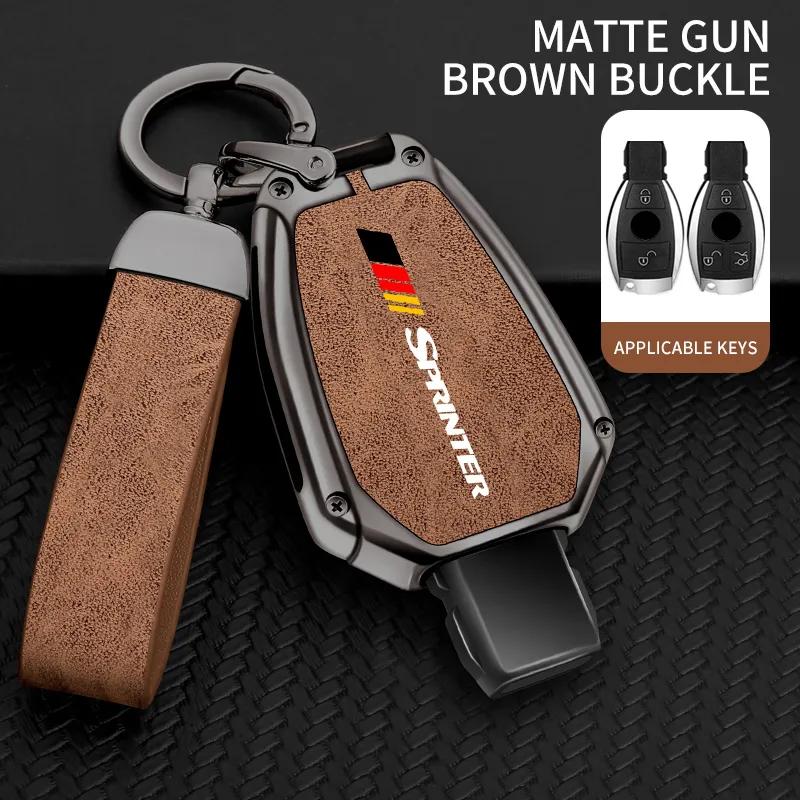 Car TPU Zinc Alloy Key Case Bag For Mercedes Benz Sprinter Logo Car Key Chain Car Metal Key Shell Interior Decoration Accessorie