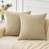Chenille Kissenbezüge 45x45 cm Weich Dunkelgrün Dekorative Zierkissenbezüge Quadratische Kissenhüllen Unifarbene Kissenbezüge für Sofa