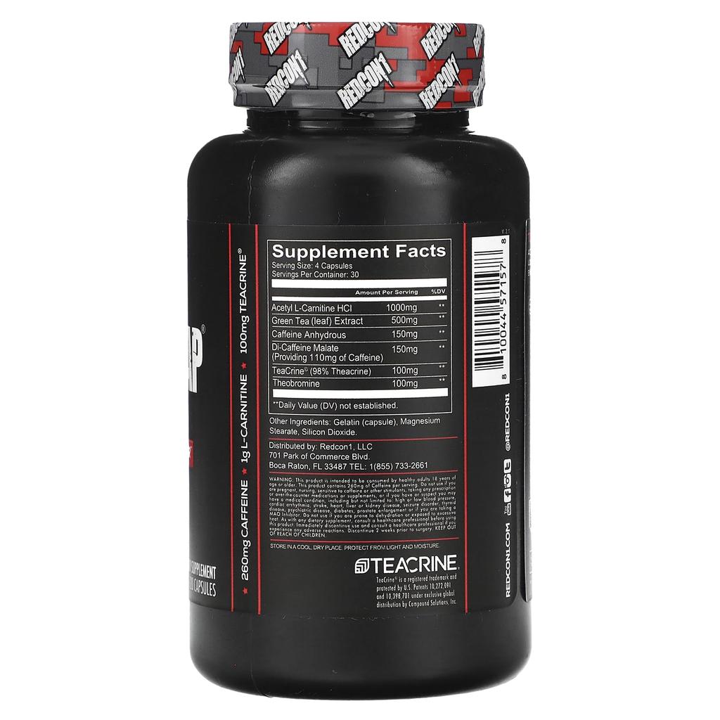 Redcon1, Double Tap, Energizing Fat Burner, 120 Capsules