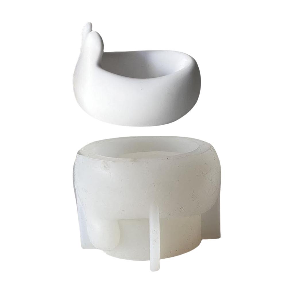 Easters Bunnies Candle Cup Silicone Mold Rabbit Shape Eggs Holder Storage Bowl Mould for DIY Crafts Party Decors Making