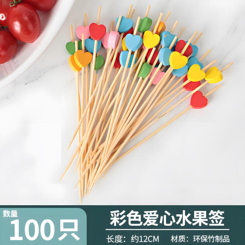 ZISIZ Disposable Bamboo Fruit Skewers