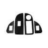 4Pcs Carbon Fiber Interior Window Control Cover Trim For Alfa Romeo Giulia