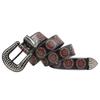 Rhinestone Belt Print Ladies High-end Pattern Women's Belt Retro Literary and Ethnic Style Mandala Pattern Belt