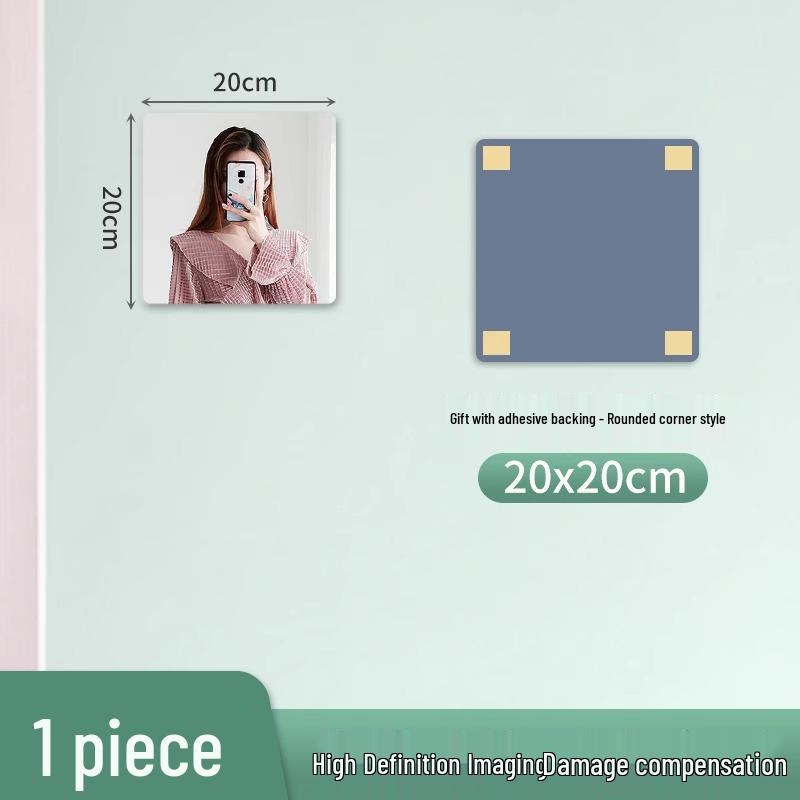 Acrylic Full Body Self-Adhesive Wall Mirror Sticker for Bathroom or Cabinet Door