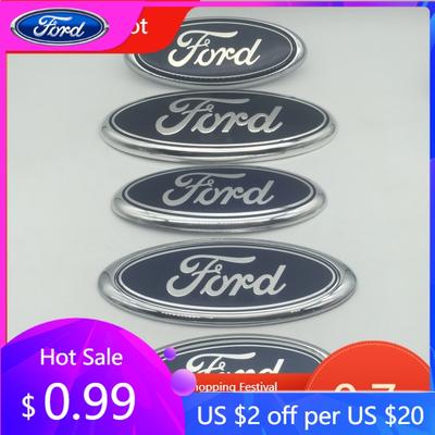 Car Sticker Hot For Ford New 1pcs 3D for Ford Blue Car Front Head Hood Bonnet Emblem Rear Tail Bumper Trunk Steering Wheel Cover