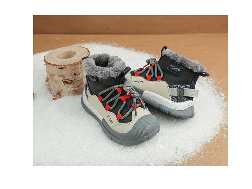 Wasserdichte Kinder-Winterstiefel mit rutschfester Sohle für Jungen und Mädchen - Neuer Stil 2025, mit Fleece gefüttert und verdickt
