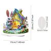 2D Easter Fairy Garden Decoration Flat Acrylic Versatile 7.4 X 7.8 Inch Waterproof