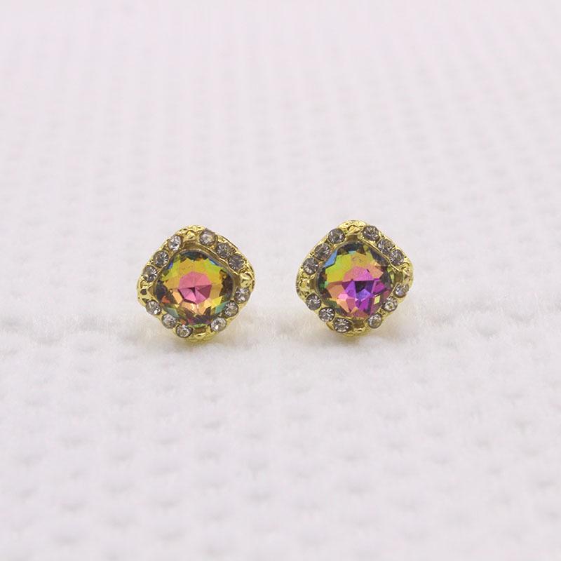 2022 European & American Square Rhinestone Stud Earrings