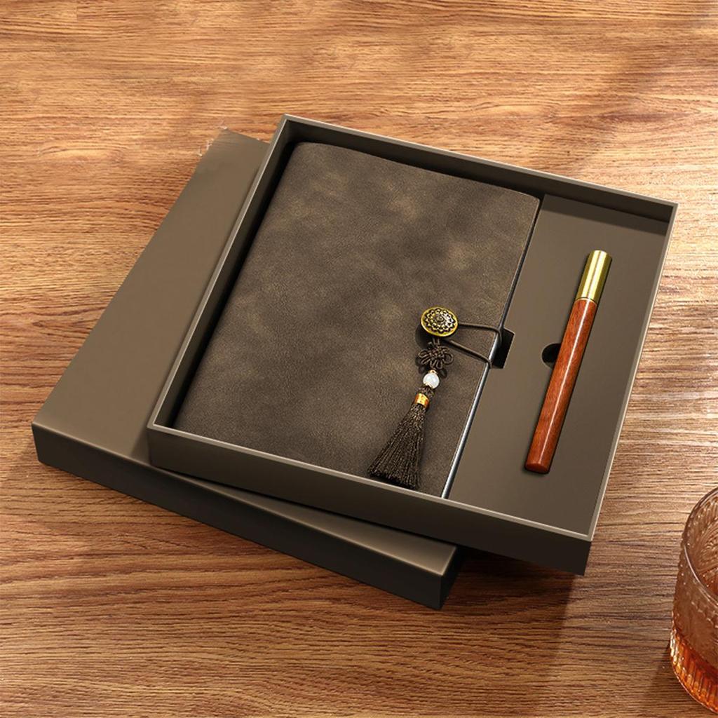 A5 Leather Buckle Business Notebook Gift Box, Student Subject Notes, Diary, Work Meeting Record Book, Travel Journal, Notepad, Lined Pages,