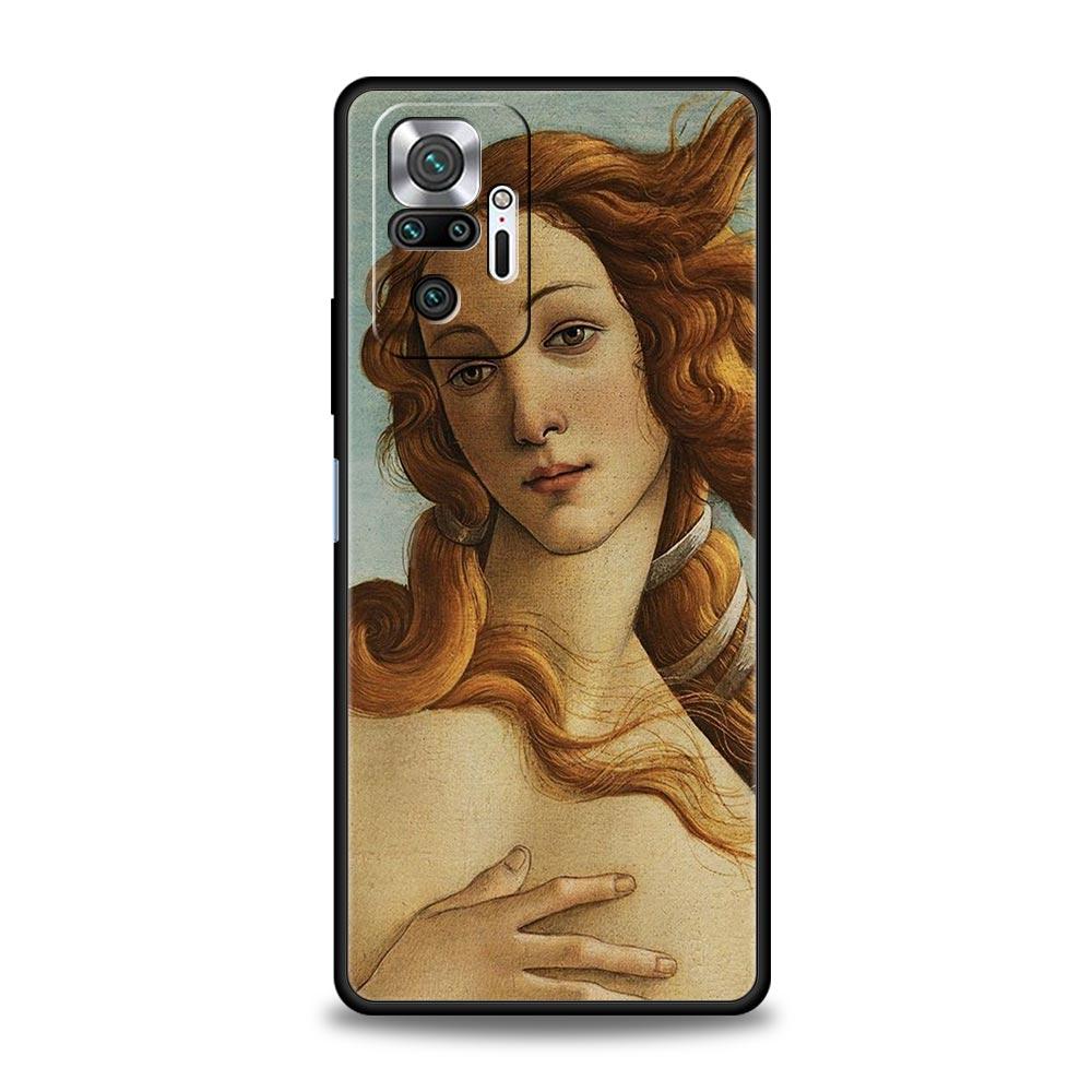Renaissance Art Painting Phone Case For Xiaomi Redmi Note 14 13 5G 10 11 12 Pro Plus 4G 14C 13C 12C 10C Black Cover