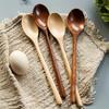 Wooden Spoon Tableware Kitchen Cooking Utensil Tools Soup Teaspoon Catering Cooking Utensil Tool Coffee Soup Teaspoon 23.5cm