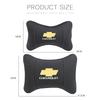 1Pcs Car Seat Headrest Auto Logo Neck Pillow For Chevrolet Z71 Aveo Impala Lacetti Malibu Sail SS Cruze Sonic Silverado Trax