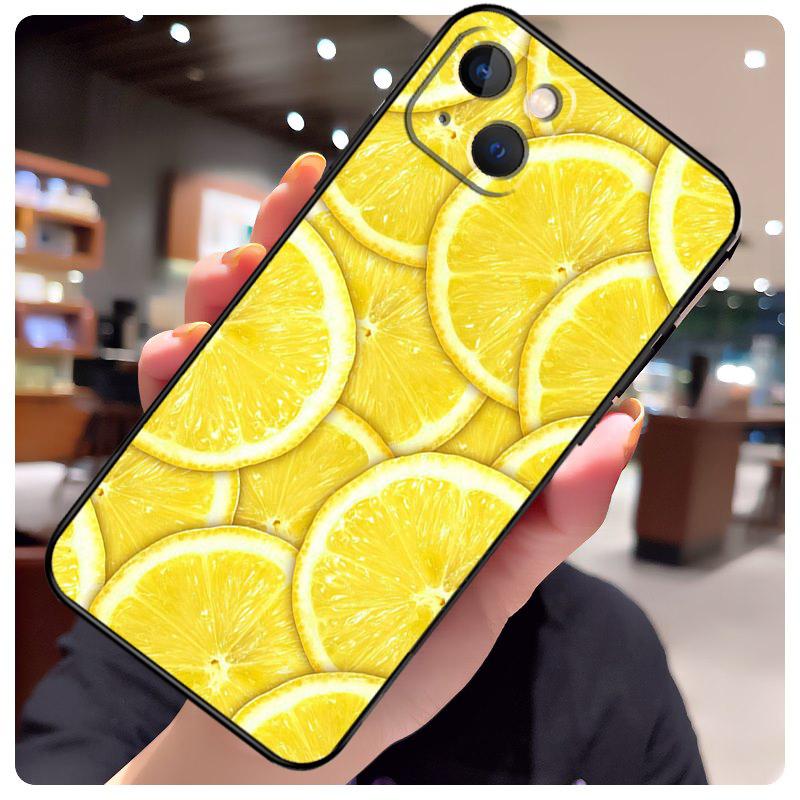 Fruit Lemon Case For iPhone 16 Pro Max 14 13 12 11 15 17 Pro Max mini 15 16 Plus 16e 17 Air Phone Cover