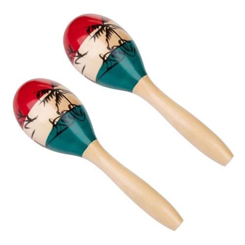 KDSSYFT Handmade Maracas, Percussion Instrument, Asian Eurhythmic Instrument, Wooden Shaker, Egg-Shaped, Perfect for Karaoke and Parties (Palm Tree De
