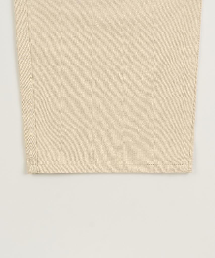 TOFFEE [Summer Special Fabric] Curved Wide Cotton Pants (Ecru)