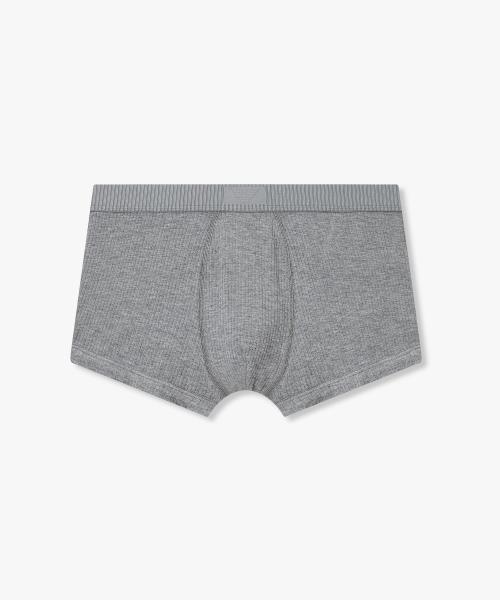 

[Emporio Armani Underwear] Мужские эластичные рифленые боксеры с логотипом-орлом 0816112014 [Отправка из Кореи] 100% Оригинал Melange Grey - S