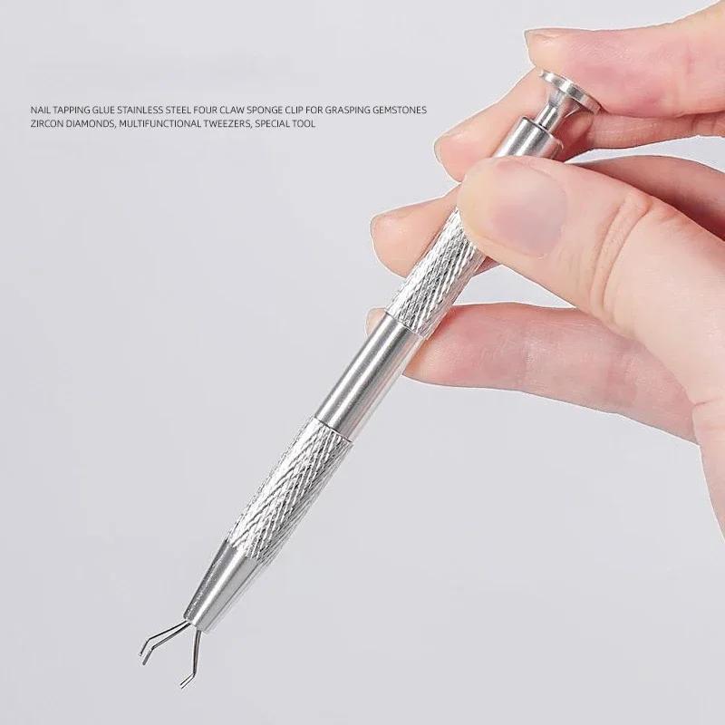 Farbe Verschmieren Mini Schwamm Block 4 Pfote Nagel Charms Pick Up Stift Gradienten Schwamm Puderquaste Kreative Nagel Zubehör Versorgung