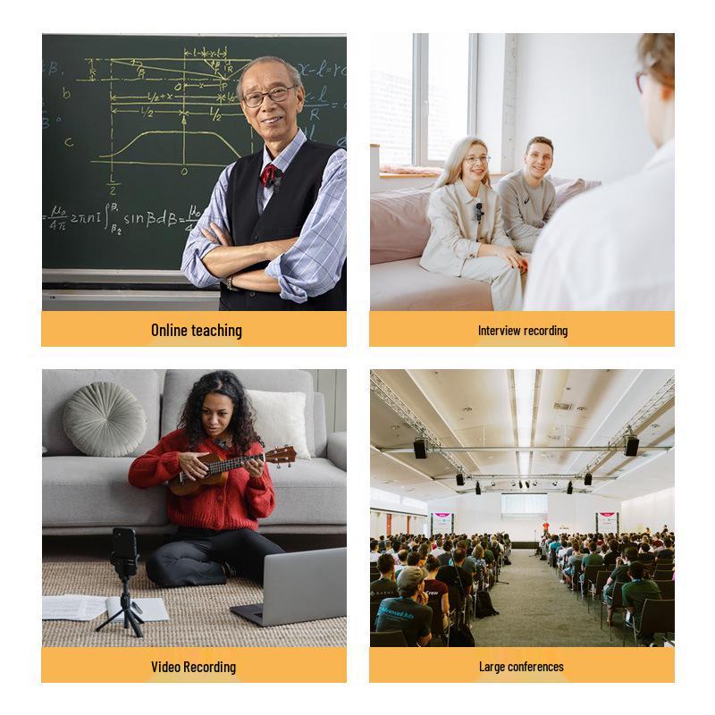 2,4G Drahtloses Ansteckmikrofon mit intelligenter Rauschunterdrückung für Live-Streaming, Kurzvideos und Tonaufnahmen