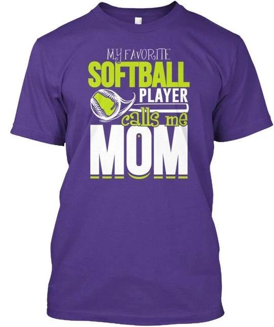 Softball Fanatics Calls Me Mom My Favorite Player T shirt Made in USA S to 5XL XL