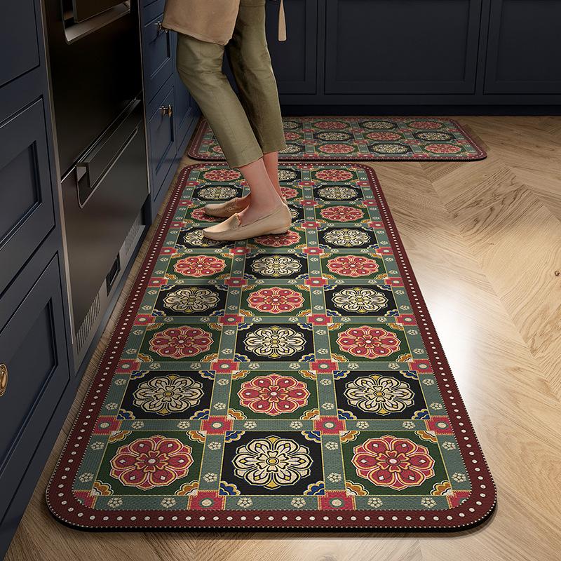 Diatom Mud Kitchen Floor Mats - Oil-Proof, Anti-Fouling, Washable, Cuttable, and Dirt-Resistant