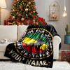 Custom Name Ethiopian Flag Lion Stars Blanket Flannel Blanket for Camping, Hiking, Garden Parties, Picnic Essentials,gift for family and friend