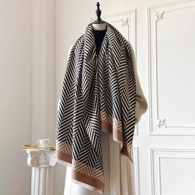Winter Warmer Kaschmirschal Für Damen Design Luxus Jacquard Pashmina Schal Wickel Halstuch Weiblich Kälteschutz Bufanda Echarpe