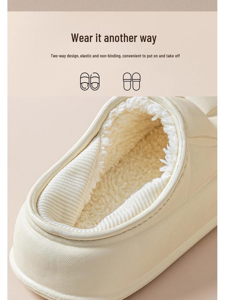 Winter Thick Sole Cotton Slippers, Indoor/Outdoor Unisex Warm Home Shoes