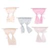 1:12 Cute Dollhouse Miniatures Daisy Flower Curtain Lace Curtain Cotton Curtain for Dolls House Bedroom Furniture Decor