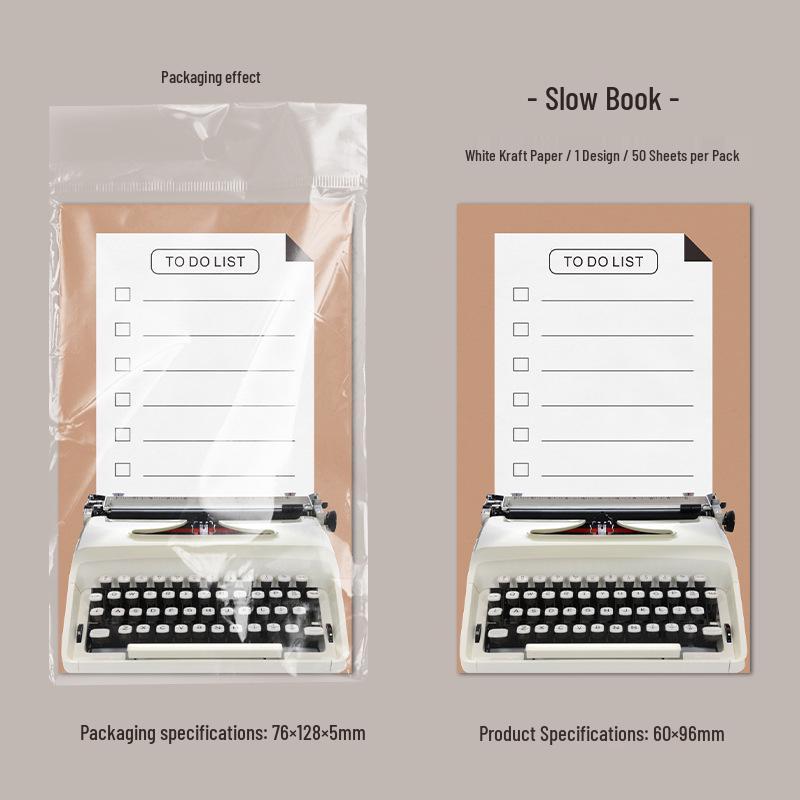 A Beautiful Day Sound of Pages: Typewriter-Themed Sticky Notes & Retro Journal Collage - 6 Styles