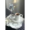 6 Pieces Stainless Steel Luxury Square Silver Colored Serving Tray And Plate - 21x21cm Presentation Tray