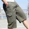 Men's Cargo Shorts Summer Loose Casual Pants Elastic Waist Large Size Outdoor Jogging Sweatpants Trend Multi Pockets Pants