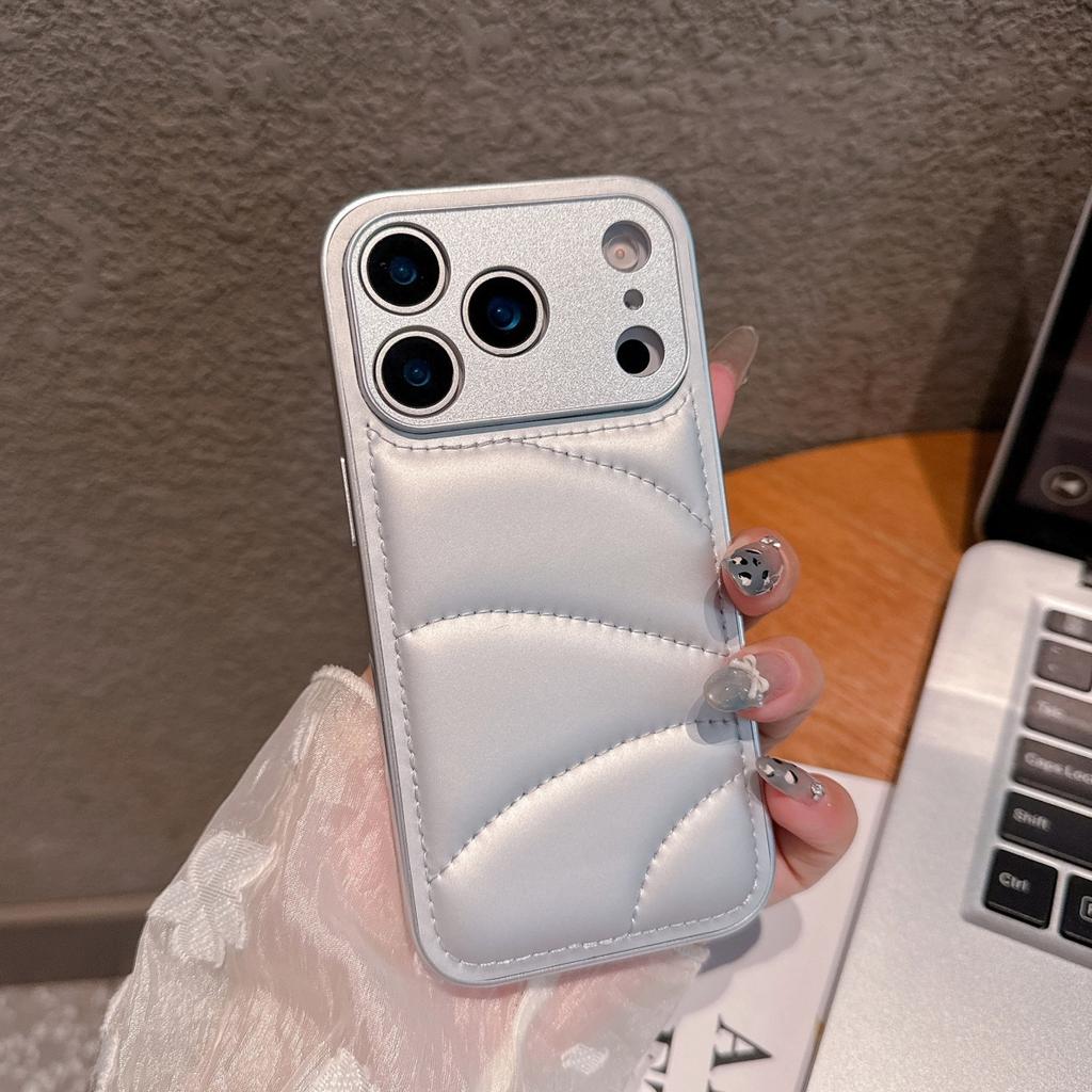 Down Jacket The Buffer Shockproof Case For iPhone 17 Air 17 Pro Max 16 15 Plus Lens Protection Decompression Air Cushion Bumper