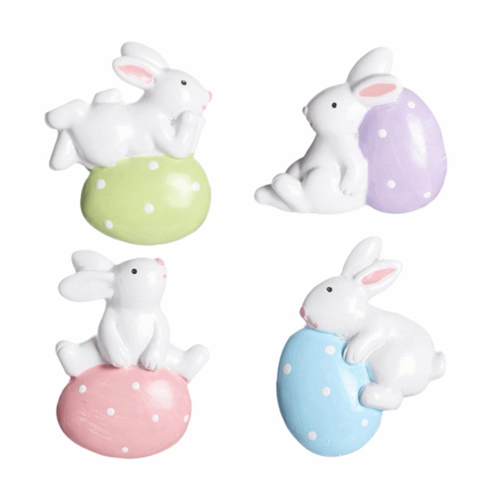 4Pcs 3D Easter Bunny Stickers Self-adhesive Cartoon Rabbit Stickers Decorations  Home Decoration