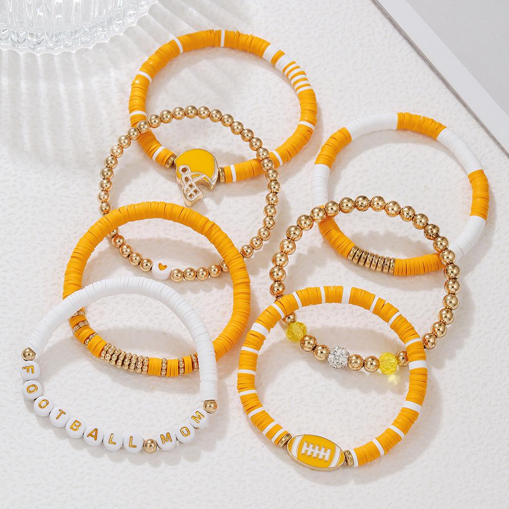 JYL TS Bracelet Football  Beaded Design Boosts Team Pride & Luck