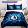 Chelsea FC Pattern Printed 3PCS Bedding Set Soft Skin-Friendly Washable Duvet Cover & Pillowcases Set All Season Bedroom