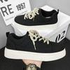 Herren Leinenschuhe Sommer atmungsaktiv Nischendesign vielseitig lässige Board Schuhe Studenten Sport schwarze Stoffschuhe