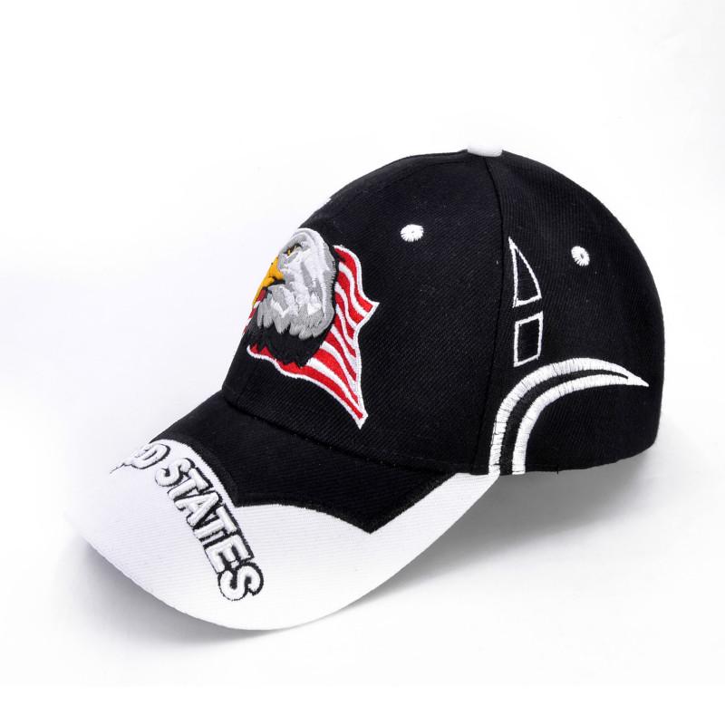 Korean Fashion Sunshade Cotton USA Eagle Embroidery Baseball Cap