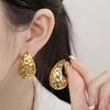 Hot-selling Explosion Exaggerated Personality Water Drop Earrings Women's European and American Fashion Shell Design Trendy Earrings