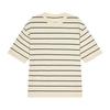 CROQUIS Men's Loose Fit Striped Short Sleeve Knit Shirt