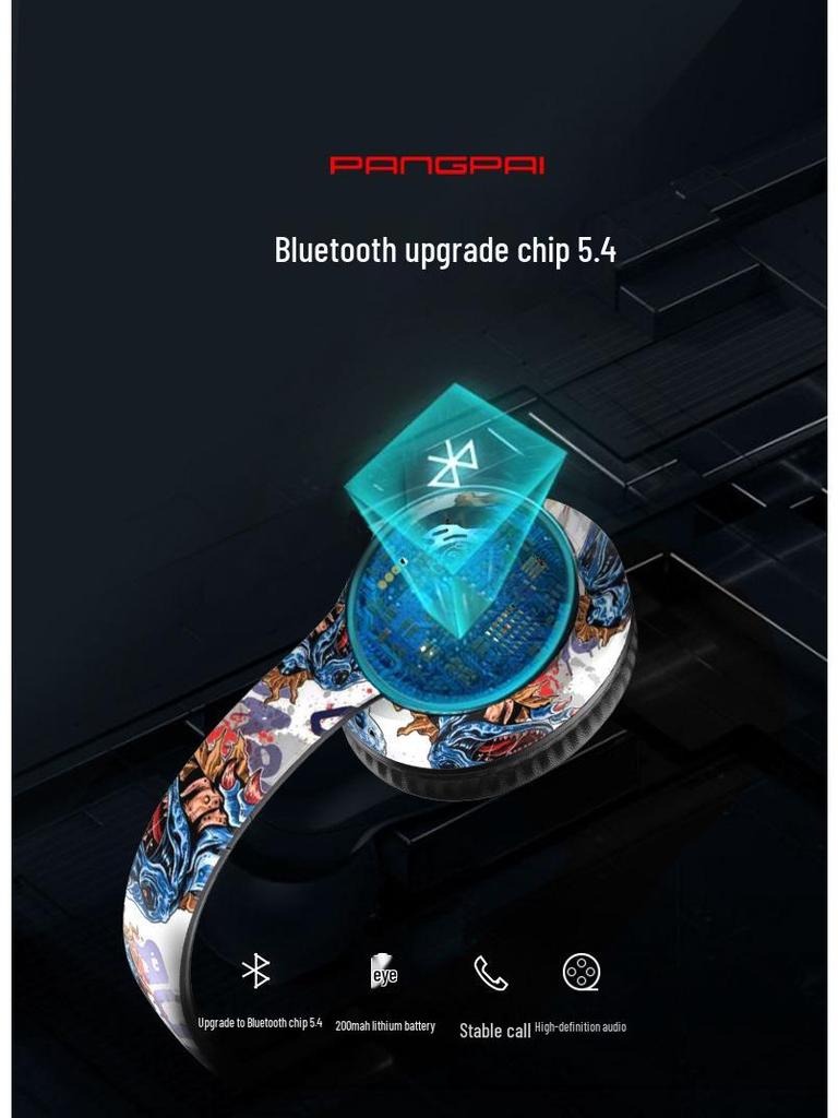 Bluetooth Over-ear Graffiti Headphones - Luminous Wireless Sports Headset for Mobile Devices