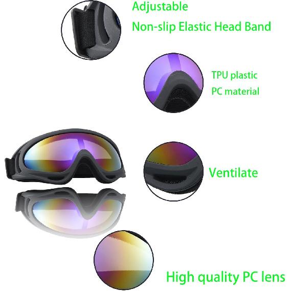 Paintball Mask Anti Fog,Motorcycle Helmet Riding Goggles Glasses With Removable Face Mask,Adjustable Motocross Eyewear