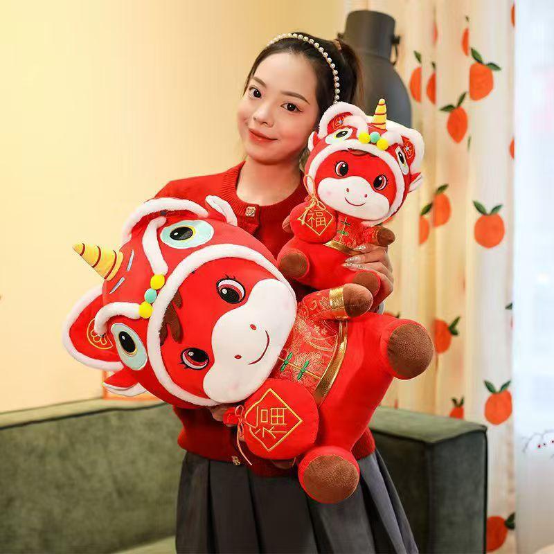 

2026 год Лошади кукла-талисман Зодиакальная кукла-пони кукла Новогодний подарок плюшевая игрушка 25cm