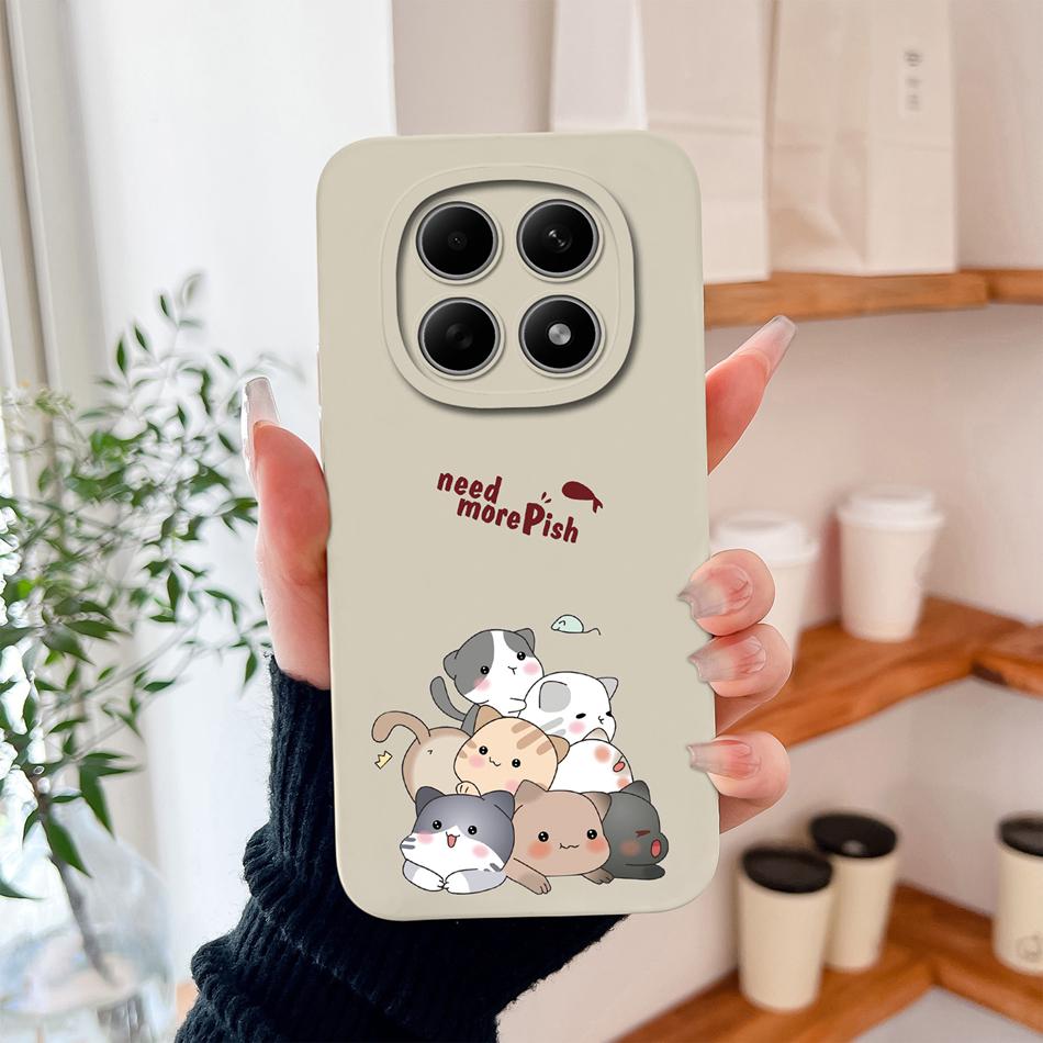 Cartoon Dinosaur Case For Poco M8 Pro 5G Back Cover For Poco M 8 Camera Lens Protection Soft Liquid Silicone Phone Protectors