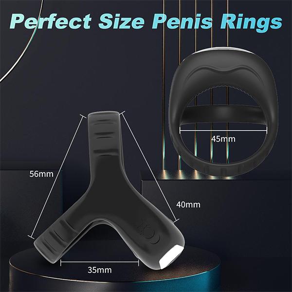 Couple Rings Vibrating Penis Cock Ring Sex Toys For Men Delay Ejaculation Cockring Sexy Goods Vibrator For Male Adults Gay 18